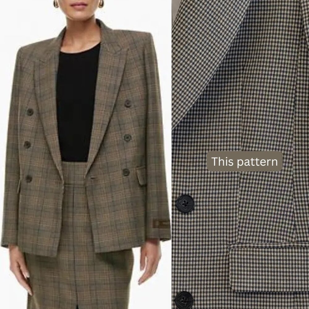 Aritzia Wilfred Margaux Check plaid blazer like new 4 small